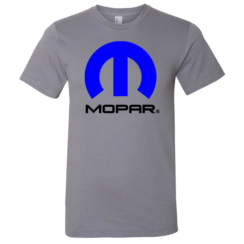 Mens Mopar Current Logo Two Tone T-shirt (Slate Grey) - Detroit Shirt CompanyFCA - MoparT-Shirts (Apparel)