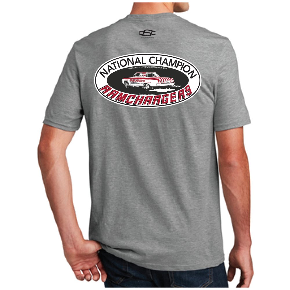 Mens Ramchargers National Champion T-shirt (Heather Grey) - Detroit Shirt CompanyDSC - RamchargersT-Shirts (Apparel)