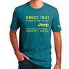 Mens Jeep®Stencil T-Shirt - Heather Deep Ocean Green - Detroit Shirt CompanyFCA - JeepT-Shirts (Apparel)