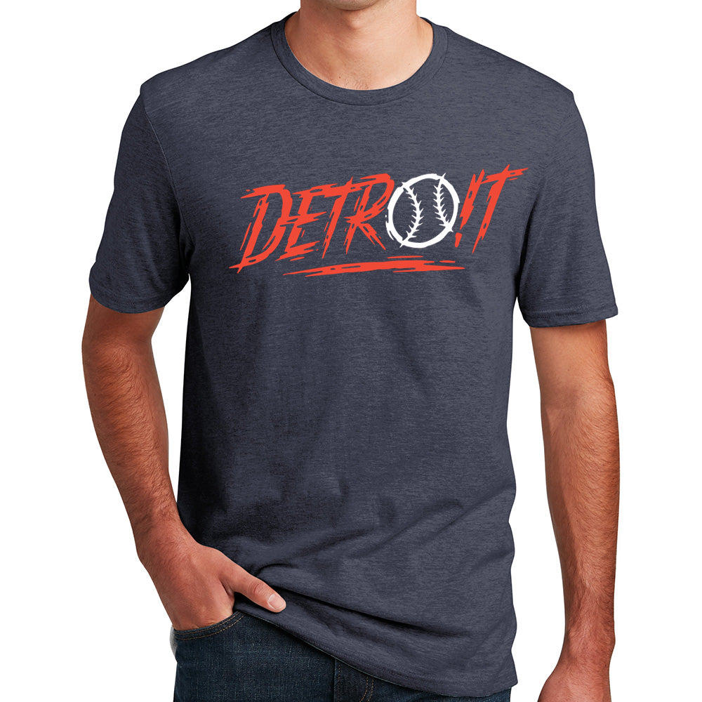 Mens Detroit Baseball Score - Heather Navy