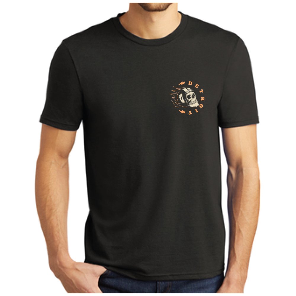 Mens Detroit Skull Racer T-shirt (Black) - Detroit Shirt CompanyDetroit Shirt CompanyT-Shirts (Apparel)