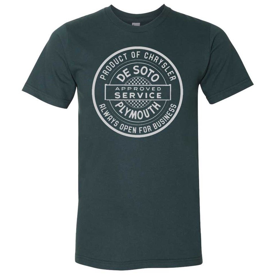 Mens De Soto Plymouth T-shirt (Forest Green) - Detroit Shirt CompanyFCA - ChryslerT-Shirts (Apparel)