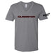 Mens/Unisex V - neck Jeep® Gladiator Red/Black T-Shirt - Slate Grey - Detroit Shirt CompanyFCA - JeepT-Shirts (Apparel)