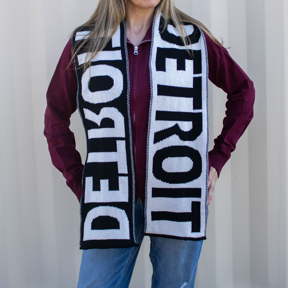 Scarf - Detroit Classic Full Logo - Knit