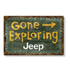 Metal Sign - Jeep Gone Exploring - Detroit Shirt CompanyFCA - JeepOther Accessories