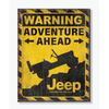 Metal Sign - Jeep Warning Adventure Ahead