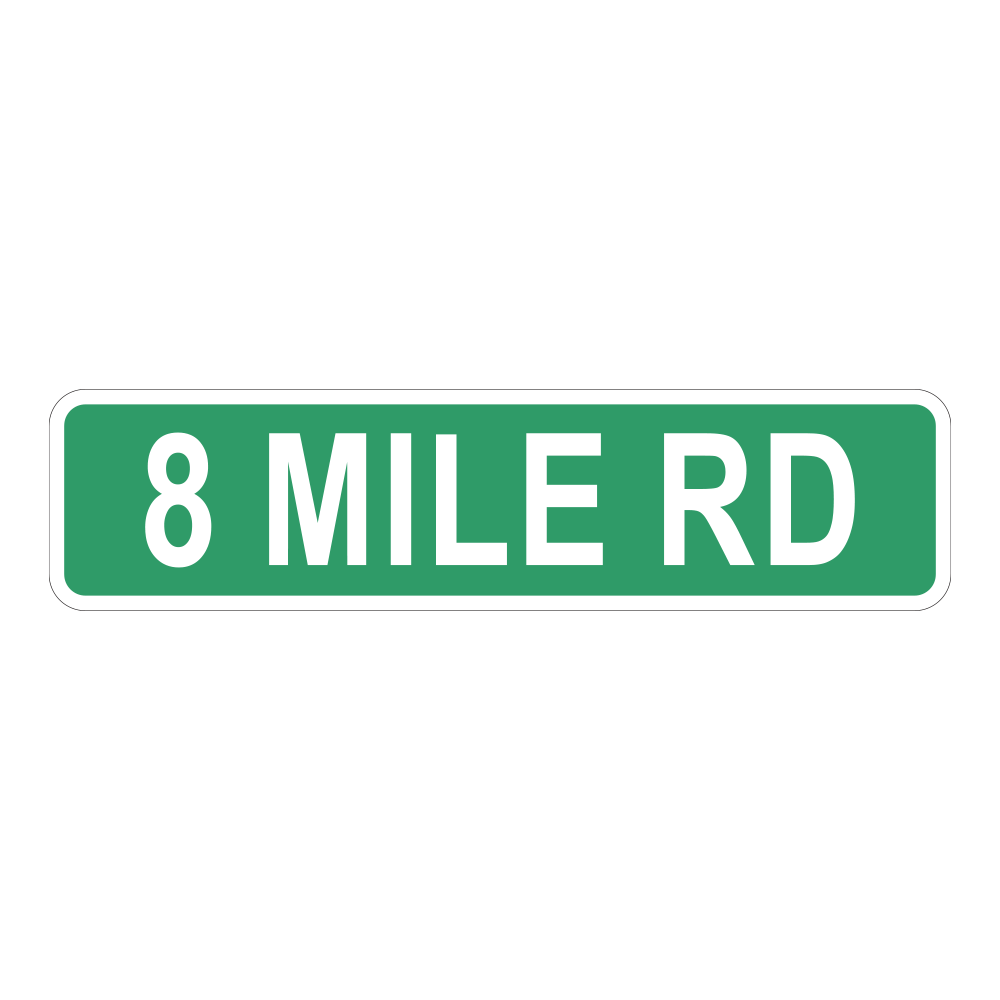Sticker - 8 Mile Street Sign