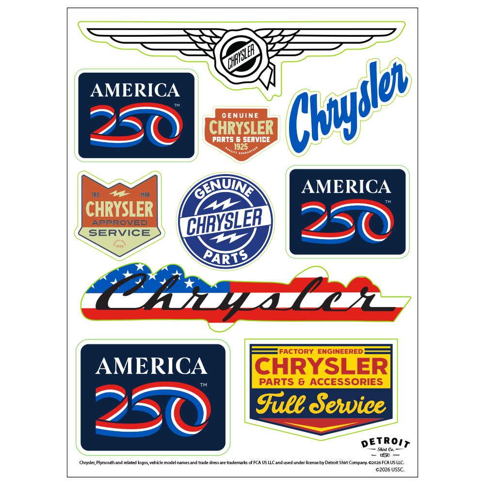 Sticker Sheet - A250 Chrysler