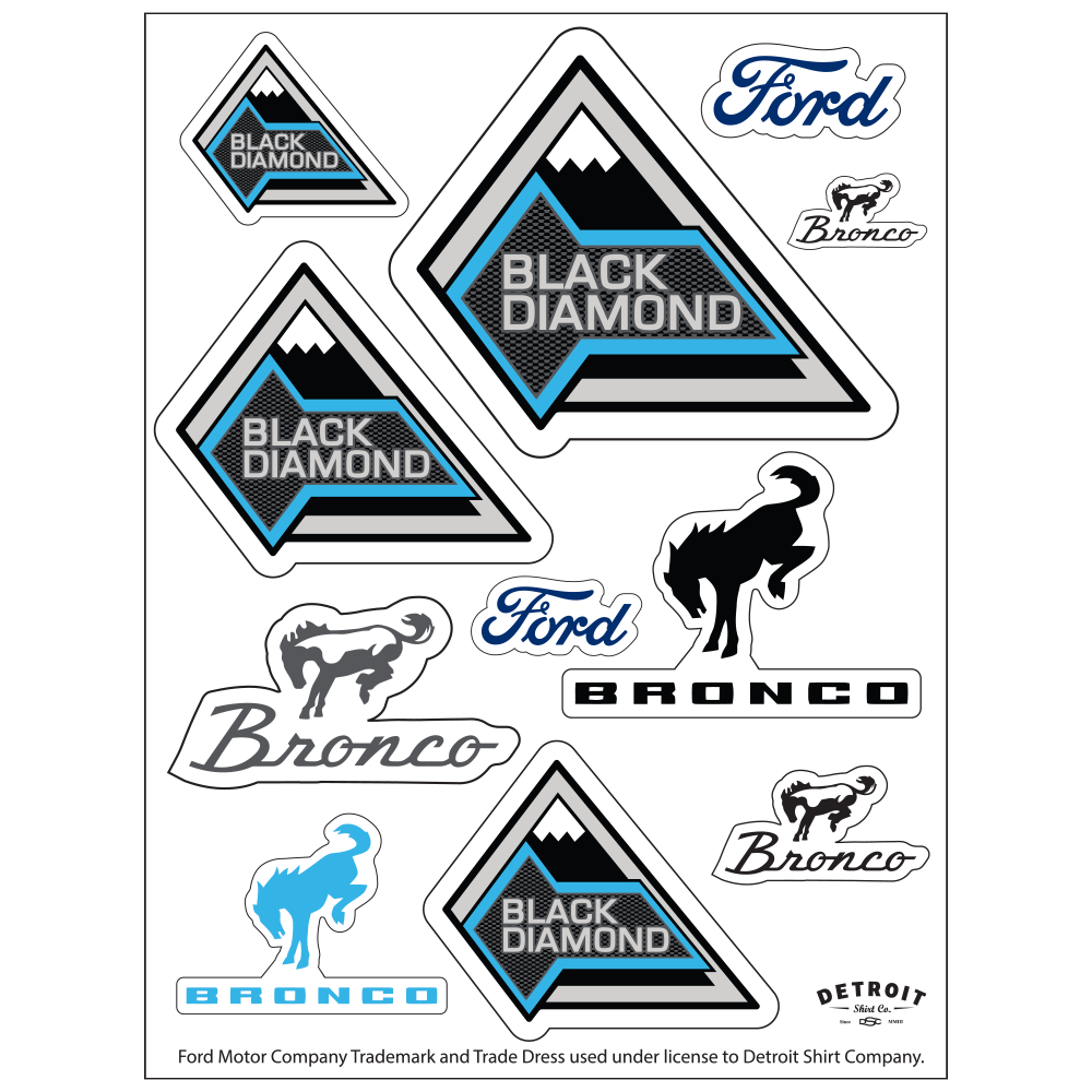 Sticker - Ford Bronco Black Diamond - Sheet