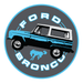 Sticker - Ford Bronco Blue - Round - Detroit Shirt CompanyDSC - FordStickers (Accessories)