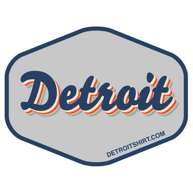 Sticker - Detroit Script Text Hex - Detroit Shirt CompanyDetroit Shirt CompanyStickers (Accessories)