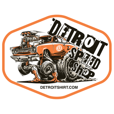 Sticker - Detroit Speed Shop with Car Hex - Detroit Shirt CompanyDetroit Shirt CompanyStickers (Accessories)