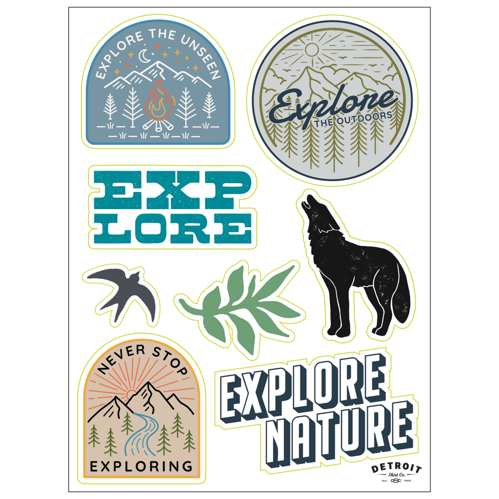 Sticker Sheet - Explore