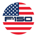 Sticker - Ford F - 150 Flag - Round - Detroit Shirt CompanyDSC - FordStickers (Accessories)