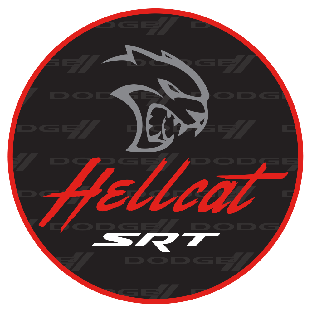 Sticker - Dodge SRT Hellcat - Round - Detroit Shirt CompanyFCA - DodgeStickers (Accessories)