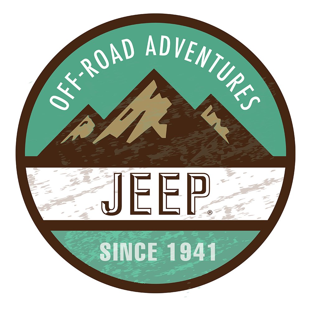 Sticker - Jeep® Off Road Adventures - Round - Detroit Shirt CompanyFCA - JeepStickers (Accessories)