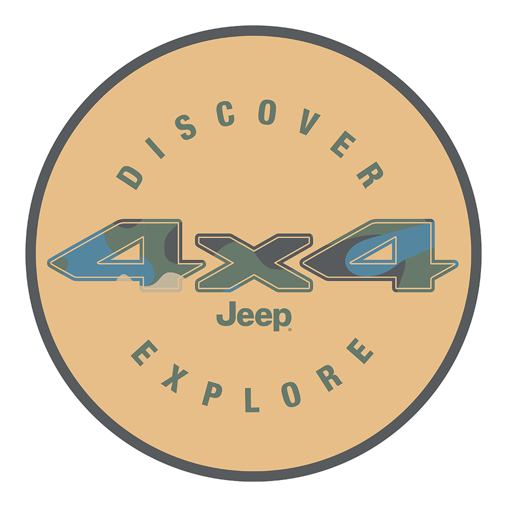 Sticker - Jeep® 4X4 Discover Explore - Round - Detroit Shirt CompanyFCA - JeepStickers (Accessories)