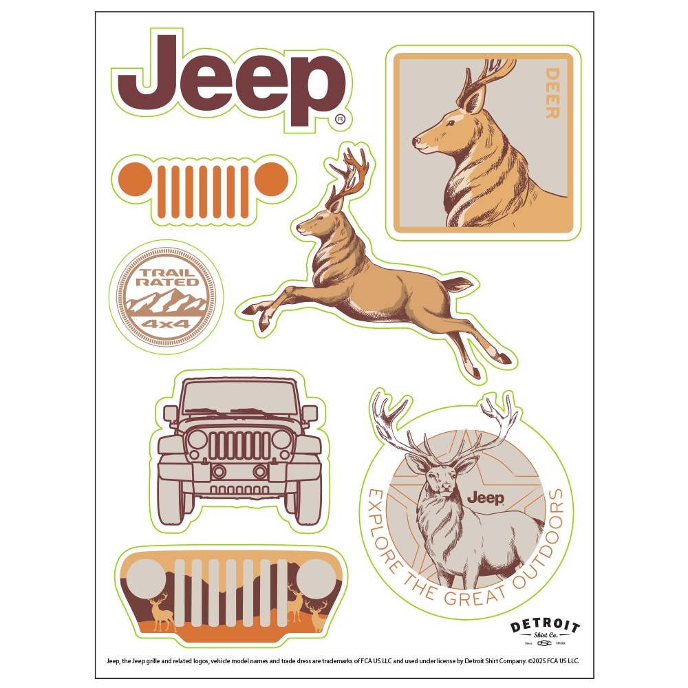 Sticker Sheet - Jeep® Deer