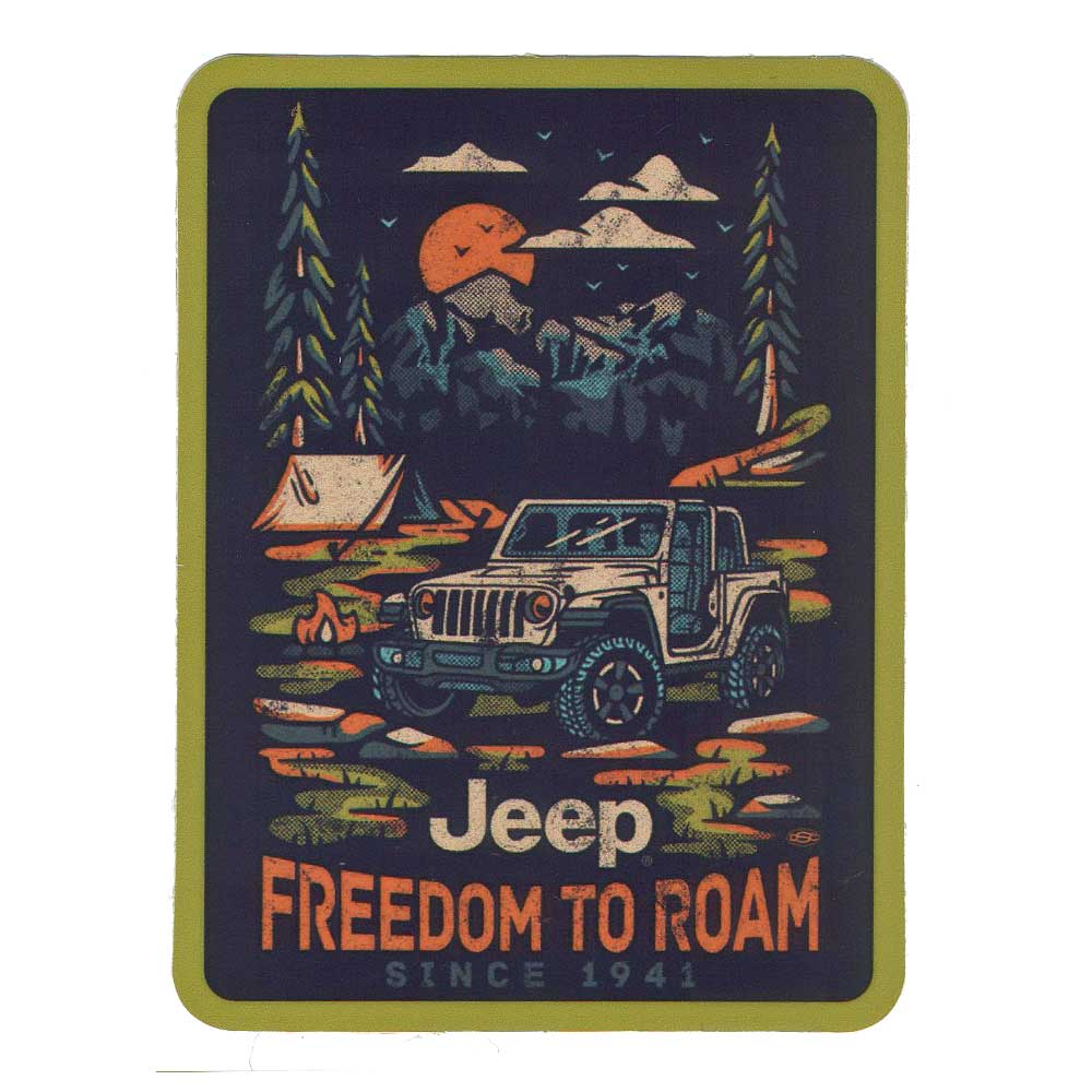 Sticker - Jeep® Freedom To Roam - Detroit Shirt CompanyFCA - JeepStickers (Accessories)