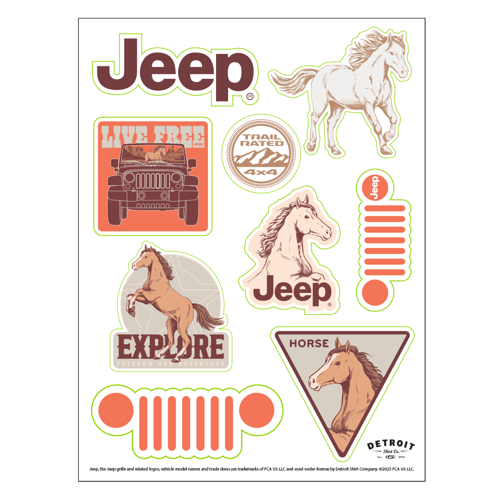 Sticker Sheet - Jeep® Horse
