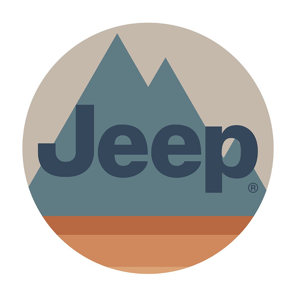 Sticker - Jeep® Mountain - Round - Detroit Shirt CompanyFCA - JeepStickers (Accessories)