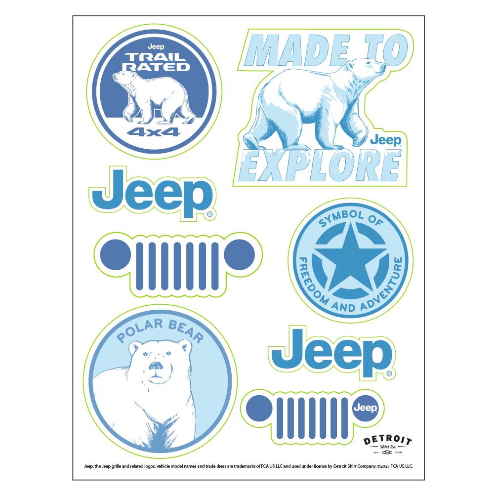 Sticker Sheet - Jeep® Polar Bear