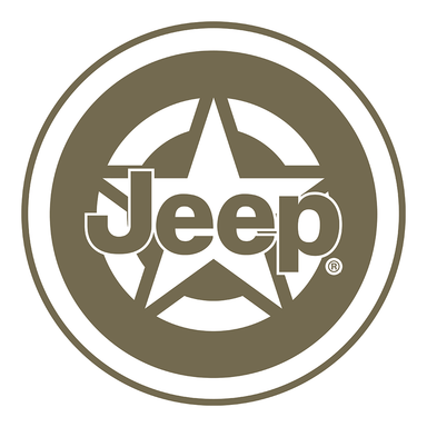 Sticker - Jeep® Star Green and White - Round - Detroit Shirt CompanyFCA - JeepStickers (Accessories)