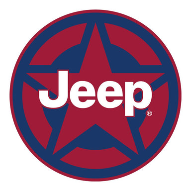 Sticker - Jeep® Star Red and Blue - Round - Detroit Shirt CompanyFCA - JeepStickers (Accessories)