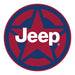 Sticker - Jeep® Star Red and Blue - Round - Detroit Shirt CompanyFCA - JeepStickers (Accessories)