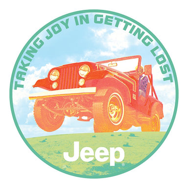 Sticker - Jeep® Taking Joy In Getting Lost - Round - Detroit Shirt CompanyFCA - JeepStickers (Accessories)