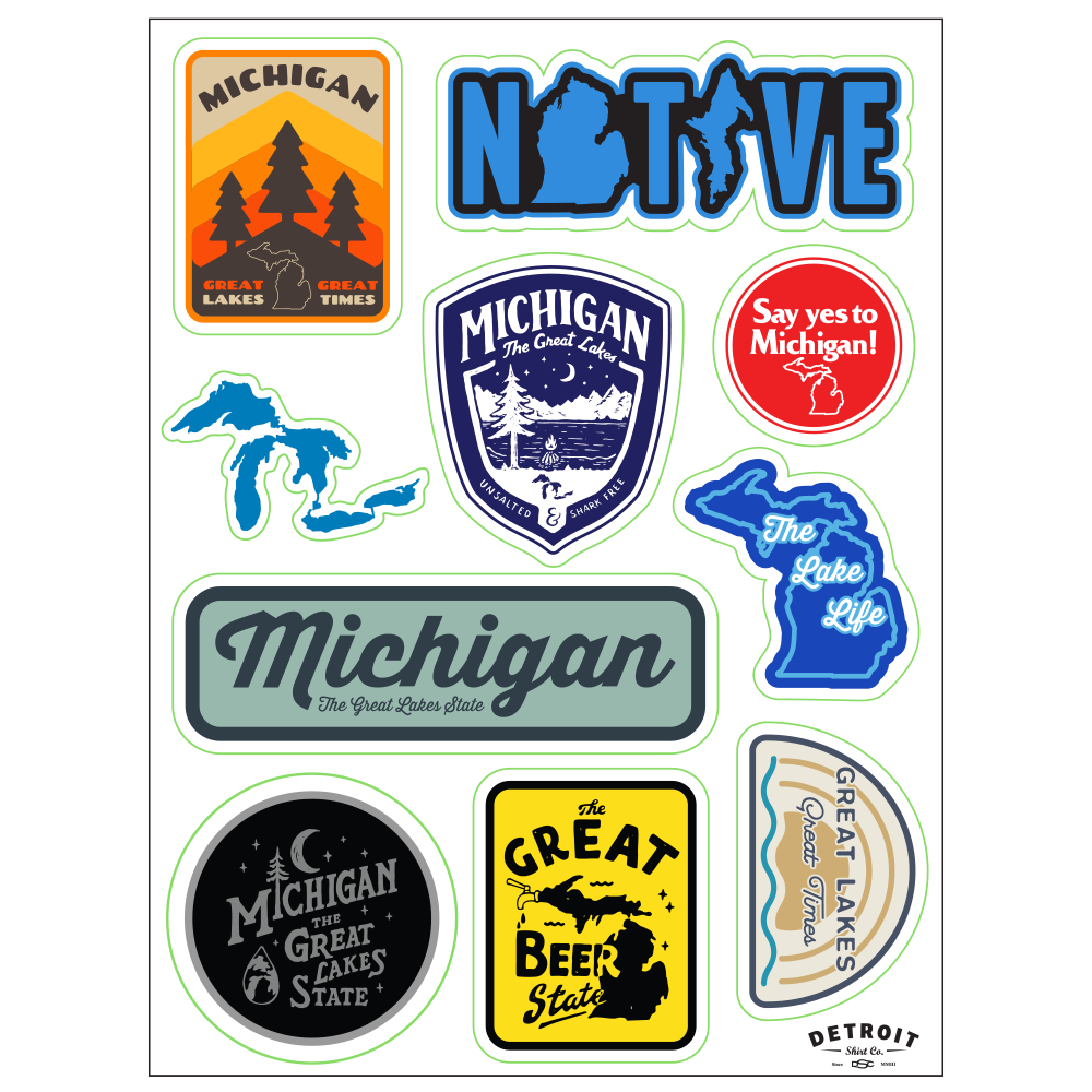 Sticker Sheet - Michigan