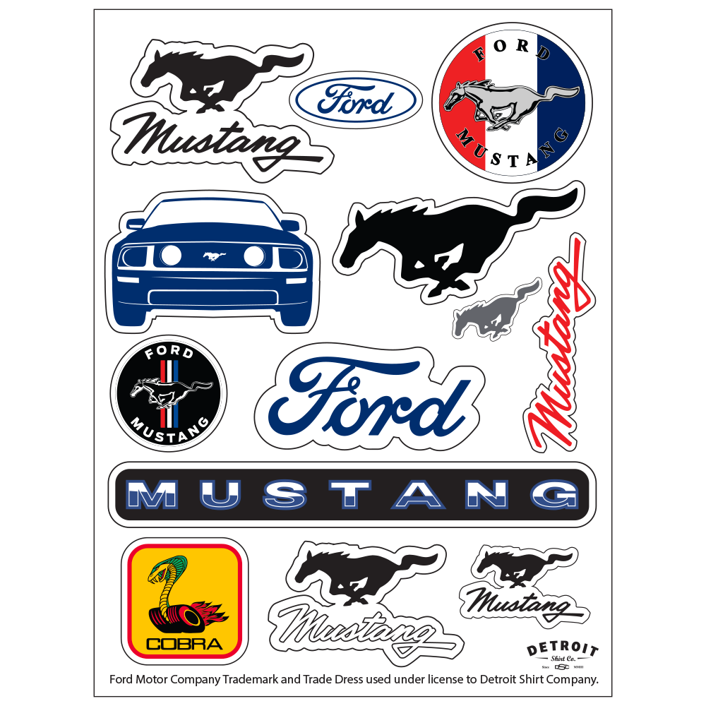 Sticker Sheet - Ford Mustang
