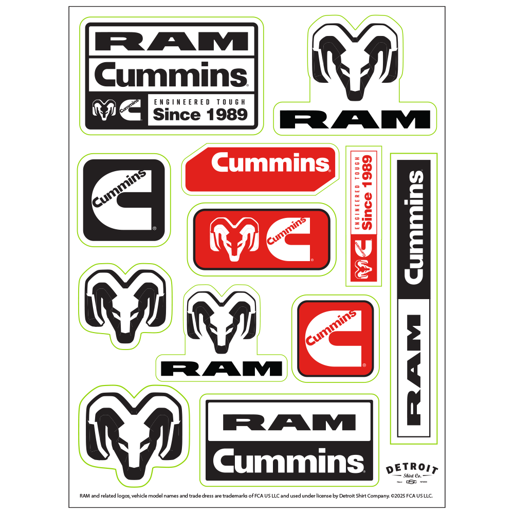 Sticker Sheet - Ram Cummins