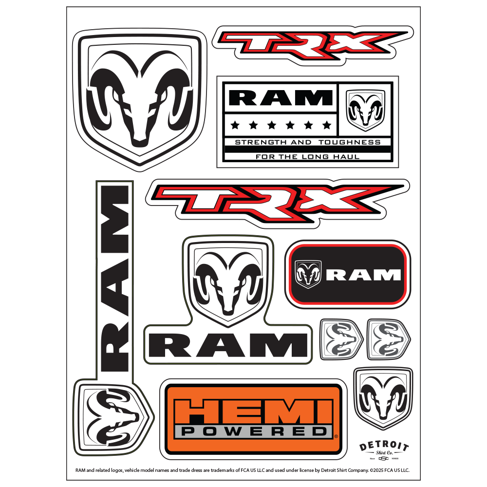 Sticker Sheet- RAM TRX