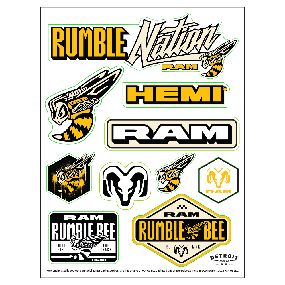 Sticker Sheet - RAM Rumble Bee HEMI®