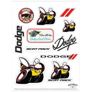 Sticker - Dodge Scatpack Sheet - Detroit Shirt CompanyFCA - DodgeStickers (Accessories)