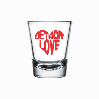 Shot Glass - Detroit Love - Detroit Shirt CompanyDetroit Shirt CompanyDrinkware (Accessories)