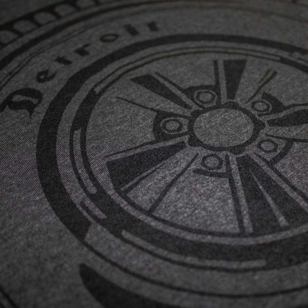 Mens Detroit Speed Shop Slick T-Shirt (Heather Black)