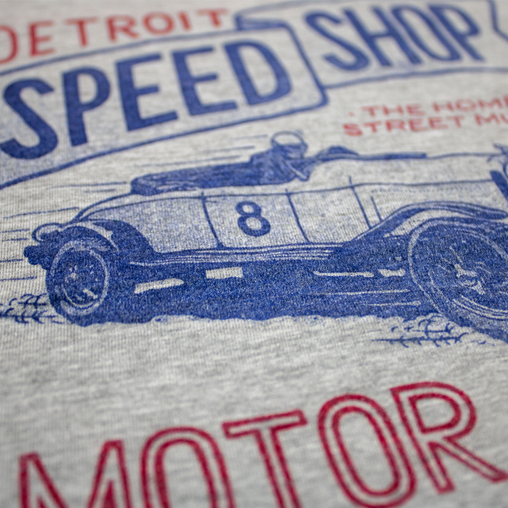 Youth - Detroit Speed Shop T-shirt - Sport Grey-FINAL SALE