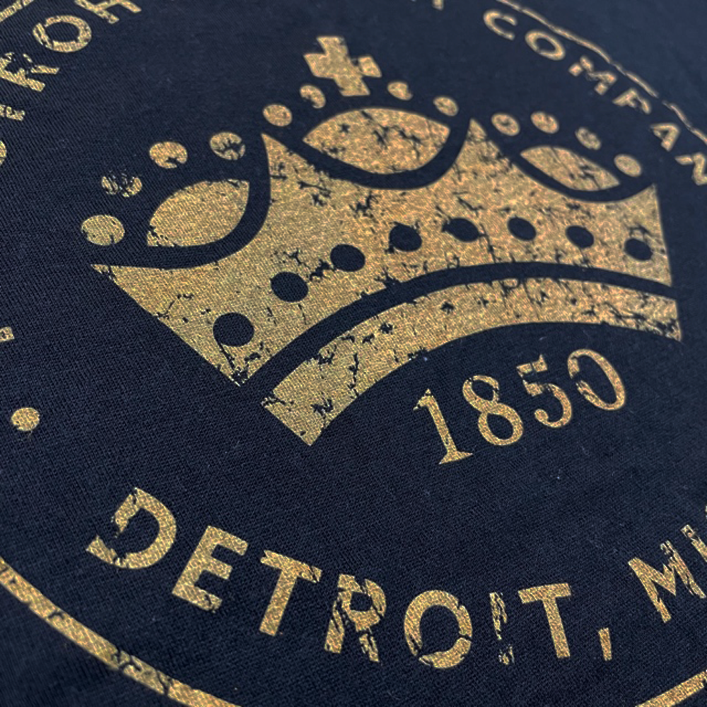 Mens Stroh's Crown Logo T-shirt (Black)