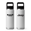 Top Handle Bottle - Jeep Text Grille - White