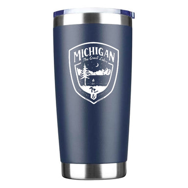 Travel Mug - Michigan Shield - Blue - Detroit Shirt CompanyDetroit Shirt CompanyDrinkware (Accessories)