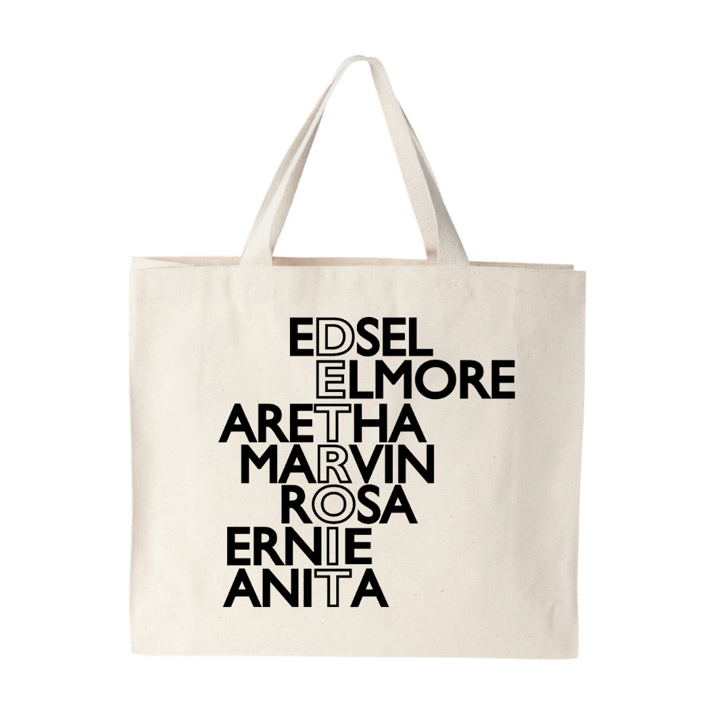 Tote Bag - Detroit Names - Natural