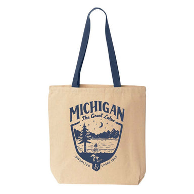 Tote Bag - Michigan Shield - Navy/Natural - Detroit Shirt CompanyDetroit Shirt CompanyOther Accessories