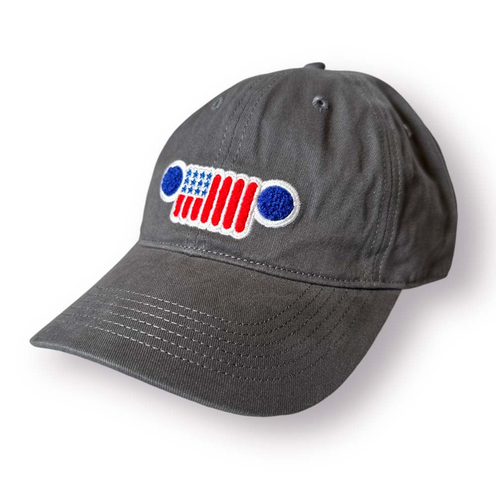 Hat - Jeep Chino Twill Ponytail with Chenille Stars and Stripes Grille Patch