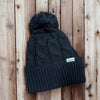 Hat - Detroit Thirsty Tag Cable Knit - Black