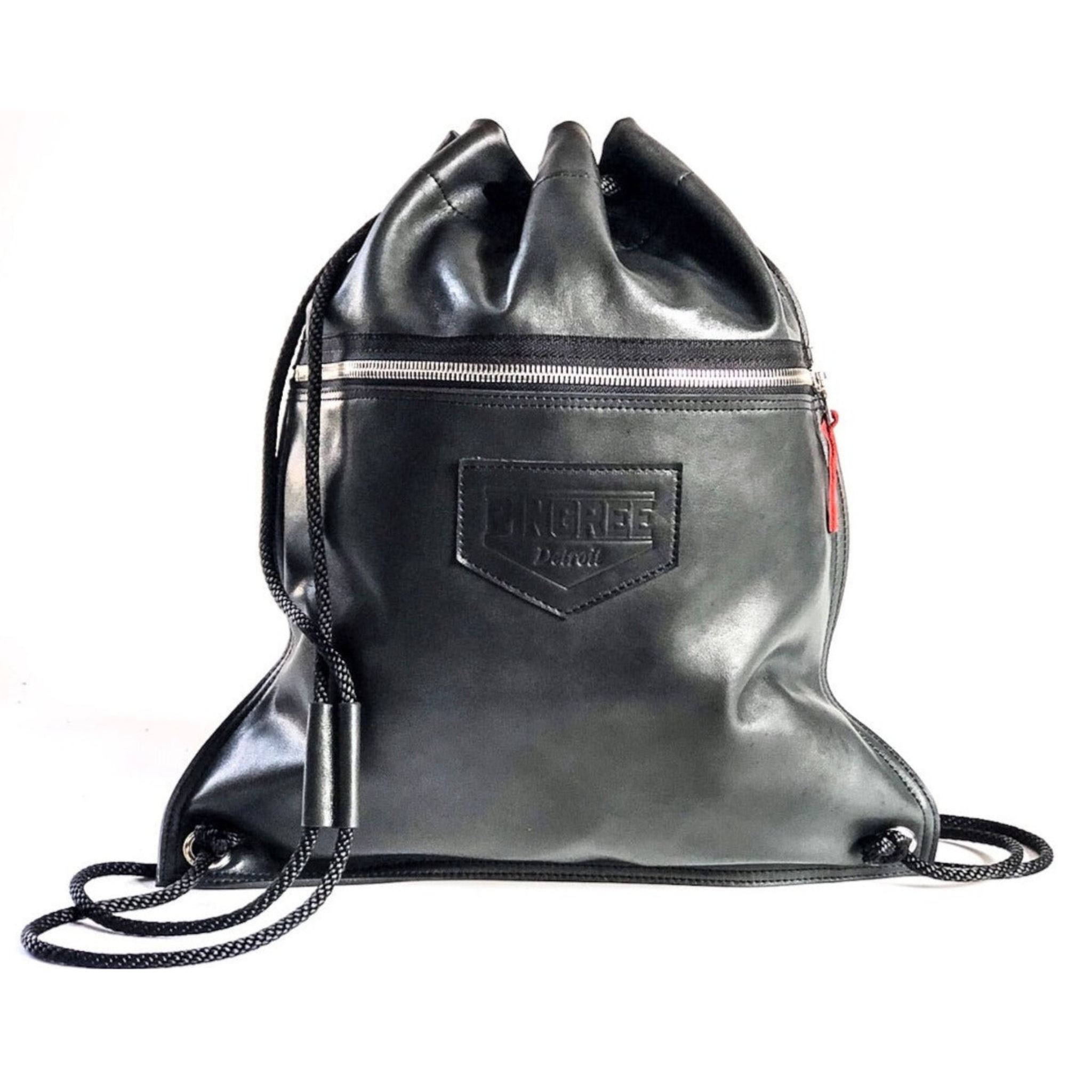 Detroit Drawstring Backpack in Leather