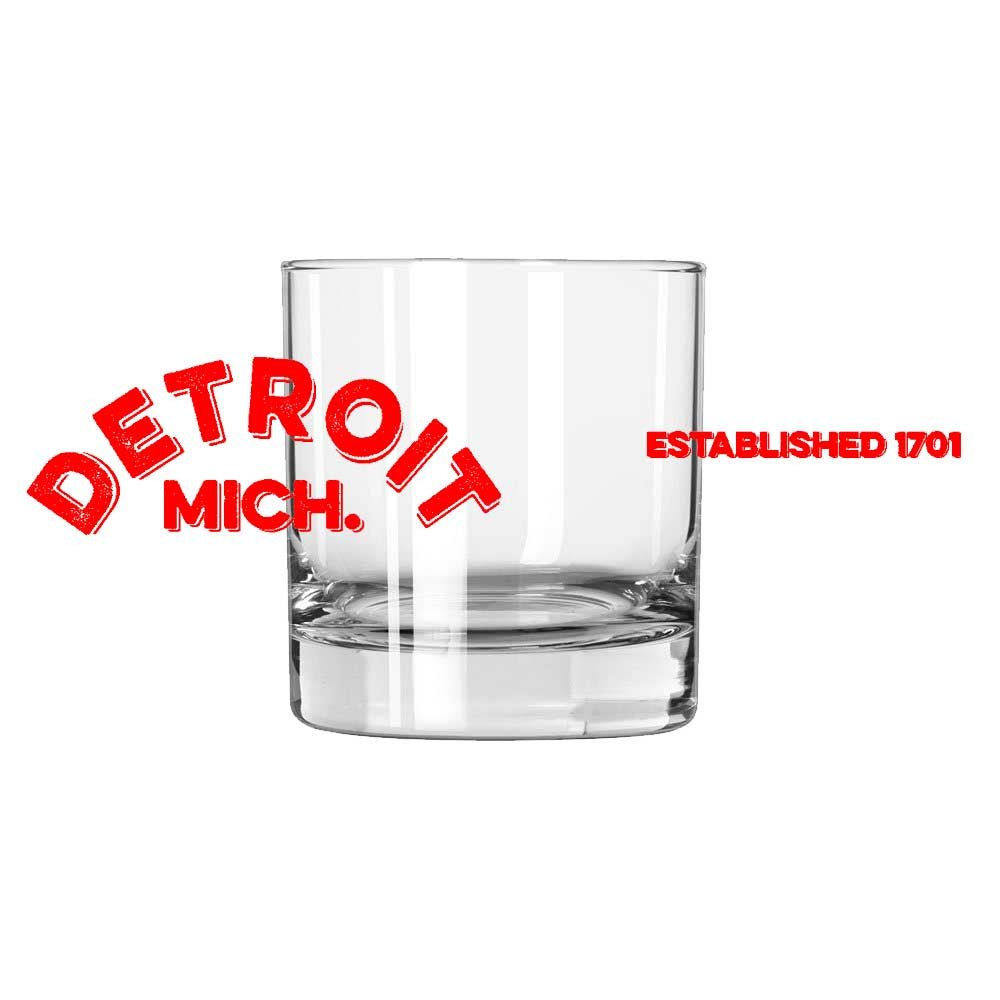 Whiskey Rocks Glass - Detroit Arch - Detroit Shirt CompanyDetroit Shirt CompanyDrinkware (Accessories)