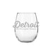 Wine Glass - Detroit The Paris of the Midwest - Detroit Shirt CompanyDetroit Shirt CompanyDrinkware (Accessories)