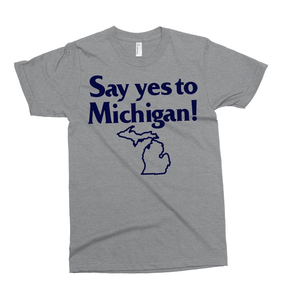 Youth - Say Yes To Michigan T-shirt - Triblend Grey - Detroit Shirt CompanyDetroit Shirt CompanyKids Apparel